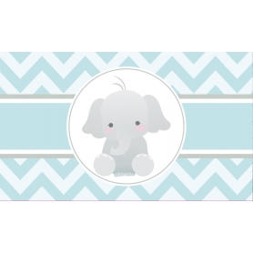 Adhesivo de elefante celeste