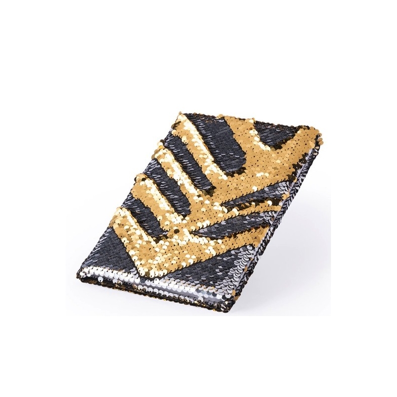 Libreta lentejuelas plateadas