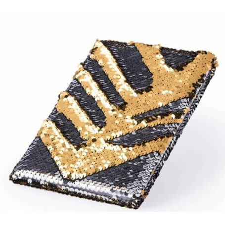 Libreta lentejuelas plateadas