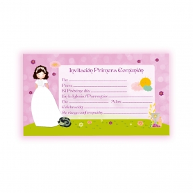 Pack 10 invitación niña comunión