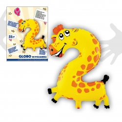 Globos de numero de animales