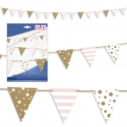 Guirnalda purpurina rosa