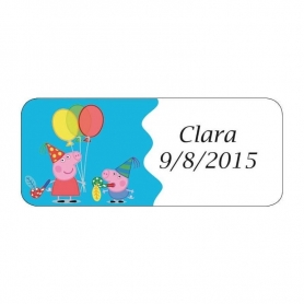 Estuche para colorear y bolsita de chuches en bolsa personalizada con adhesivo infantil