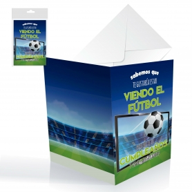 Tarjeta cumpleaños fútbol