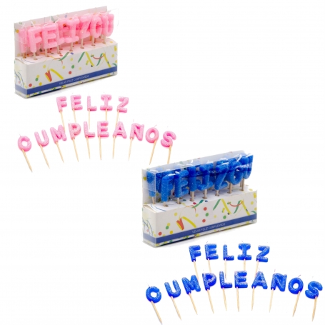 Pack velas feliz cumpleaños