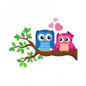 Libreta decorada de búho