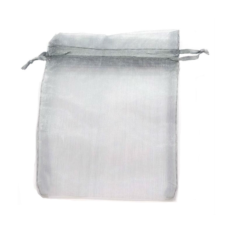 Saquito de organza plata 7 x 10