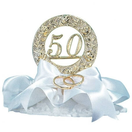 Figura tarta alianzas bodas de oro