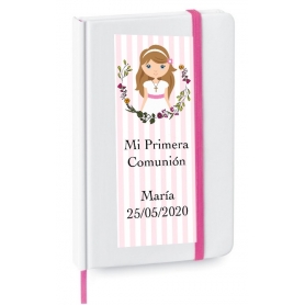 Libreta comunión niña detalles personalizados