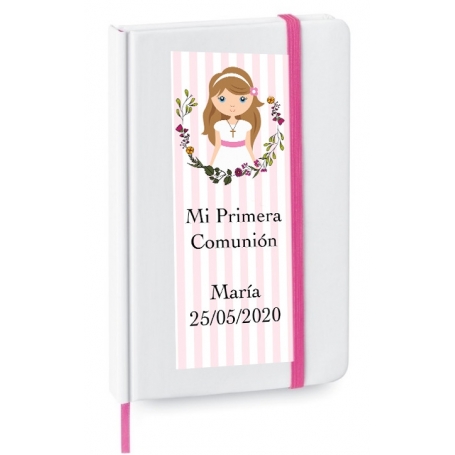 Libreta comunión niña detalles personalizados
