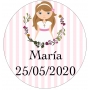 Adhesivo para detalles de comunión niña