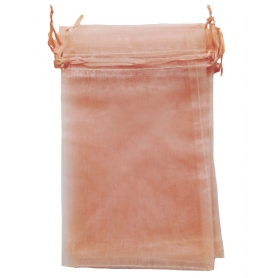 Bolsa de organza naranja claro 9 x 15