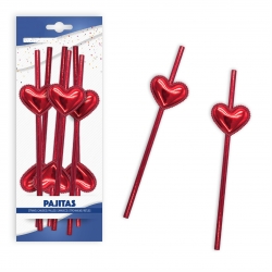 Pajitas papel decoradas