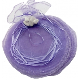 Bolsa de organza para arroz color lila oscuro