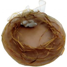 Bolsa de organza para arroz color chocolate