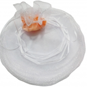 Bolsa de organza para arroz color blanca