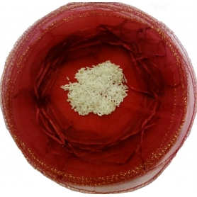 Bolsa de organza para arroz color granate