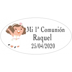 Pegatinas comunión personalizadas