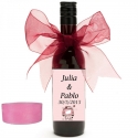 Botella de tinto para detalles de boda personalizados