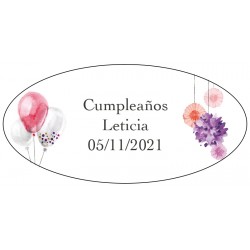Etiquetas con globos