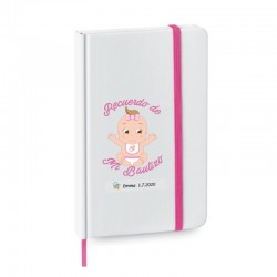 Libreta personalizada para bautizo de niña detalles personalizados