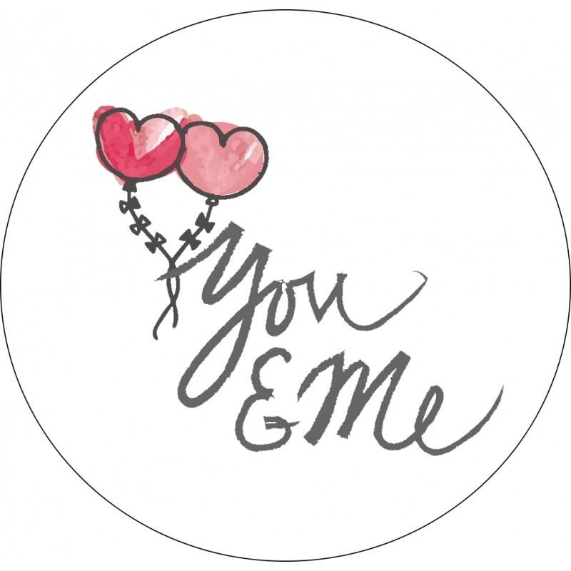 Adhesivo romántico tamaño mini