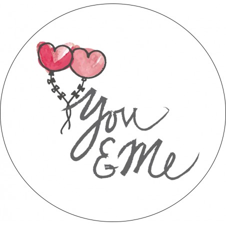 Adhesivo romántico tamaño mini