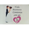 Adhesivo pareja boda
