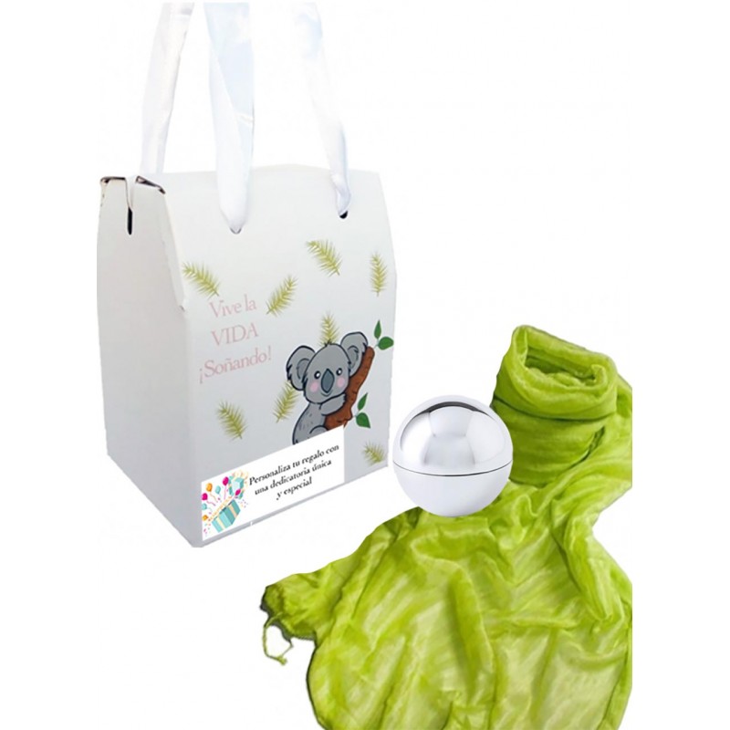 Pashmina con bálsamo regalo personalizado