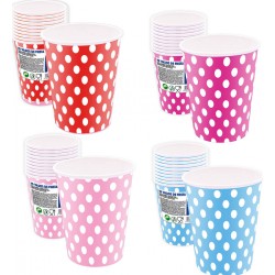 Pack de vasos desechables de lunares