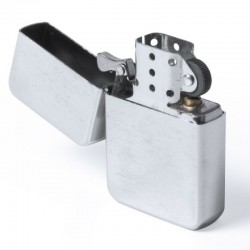 Navaja con mechero en bolsa de cartón con dedicatoria