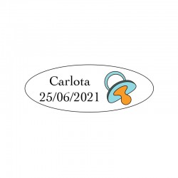 Marcador con adhesivo bautizo detalles personalizados