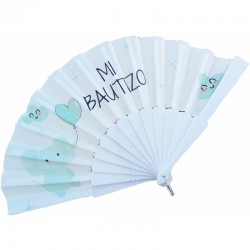 Abanico bautizo detalles personalizados