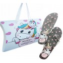 Chanclas unicornio con caja