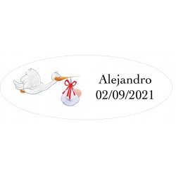 Adhesivos bautizo personalizados