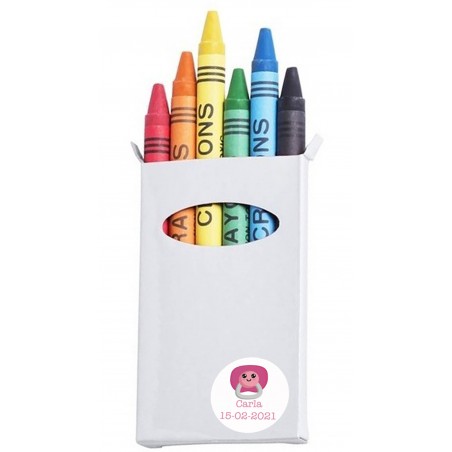 Lápices de cera personalizado para bautizo