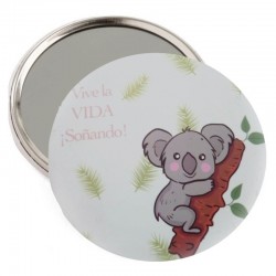 Espejo con frase en caja koala