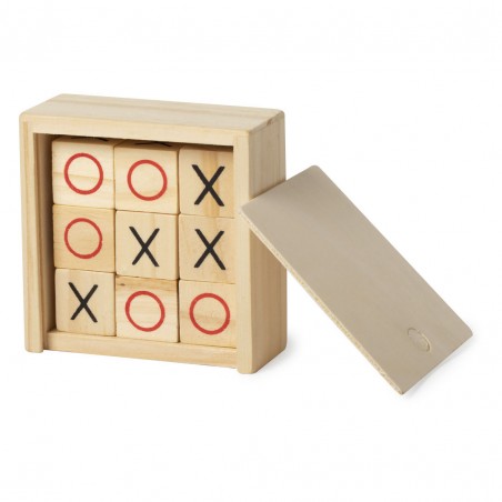 Juego 3 en raya en caja de madera