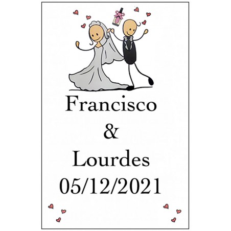 Adhesivo tú haces este día grande personalizado boda