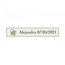 Abanico bautizo con bolsa detalles personalizados