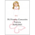 Adhesivo grande personalizado para niña comunión