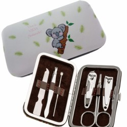 Set de manicura koala personalizado con bolsa para boda