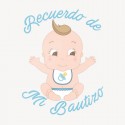 Adhesivo bautizo niño