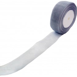 Cinta organza color plata
