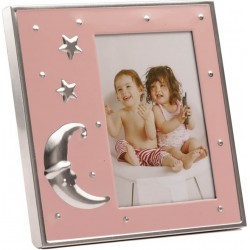 Portafotos detalles de bautizo rosa