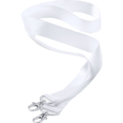 Cinta blanca porta mascarilla de poliéster