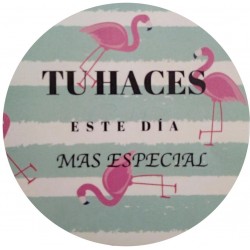 Espejo chapa con gel hidroalcohólico y caja flamenco