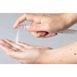 Bolígrafo blanco higienizante con pulverizador recargable ideal anti coronavirus