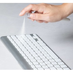 Bolígrafo blanco higienizante con pulverizador recargable ideal anti coronavirus