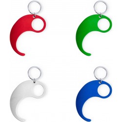 Llavero higiénico anti contacto de aluminio resistente